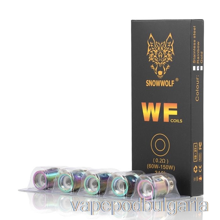 Vape 10000 Дръпки Snowwolf Wolf Wf Replacement Coils 0.2ohm Wf Coils (rainbow)